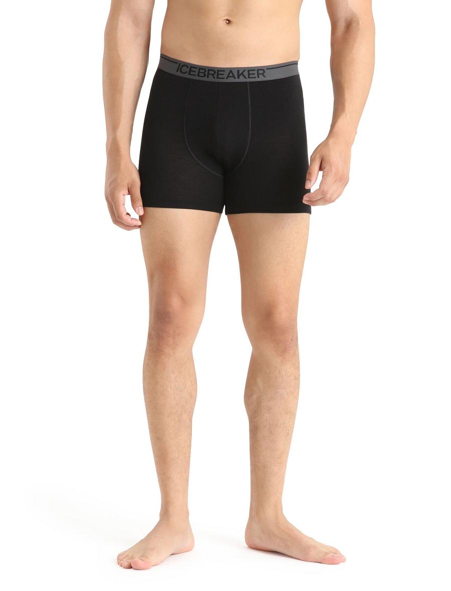 Sous Vêtement Icebreaker Merino Anatomica Boxers Homme Noir | FR 1317NWYB